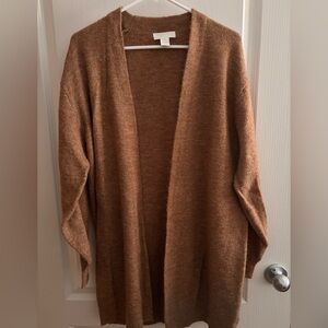 Camel Color Long Cardigan